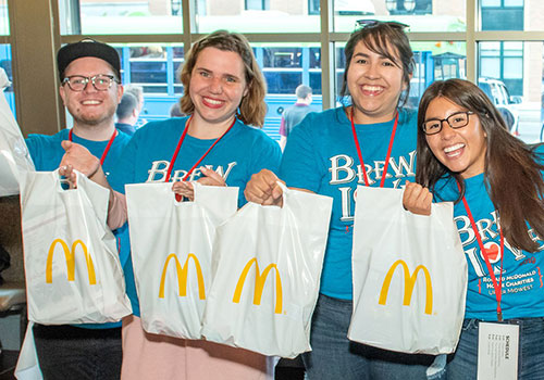 McDonald's bags at brew love